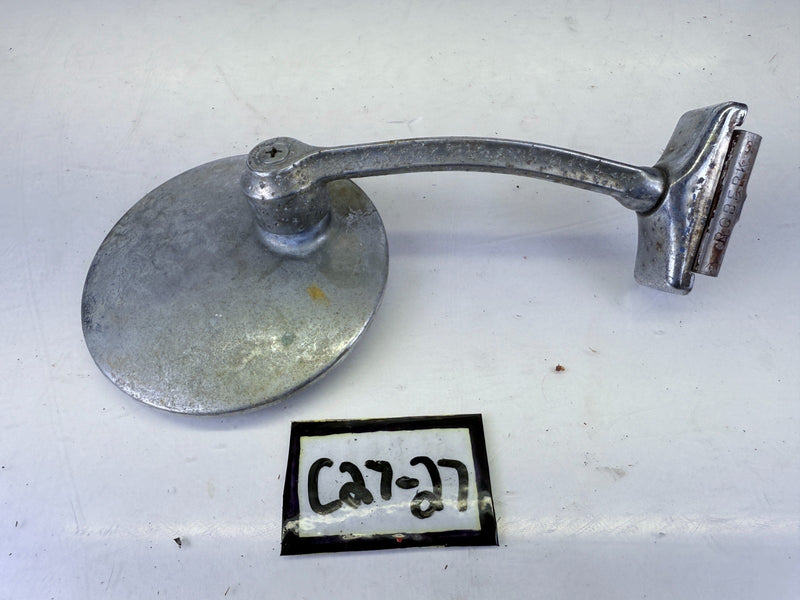 Vintage ROBERK 4" Clamp On Door RAT ROD ROUND Mirror **GREAT PATINA** C27-27