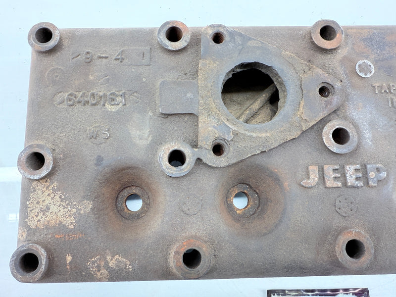 OEM Jeep Willys CJ2A CJ3A L-134 Cylinder Head MB? GPW? L134 640161 W4 WWII U1B-5