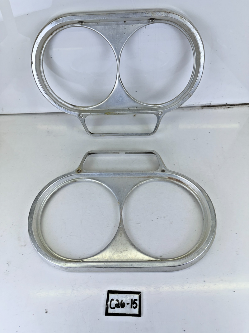 OEM 1960's Studebaker Pair Head Light Bezels Grill Trim C26-15