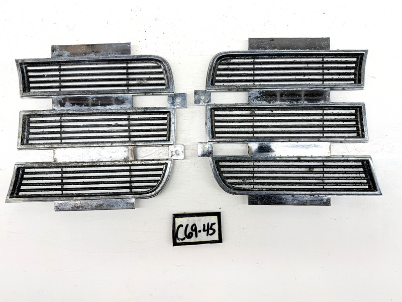 OEM 1969 Camaro RS Headlight Inner Chrome Doors 3958005 LH 3958006 RH C69-45