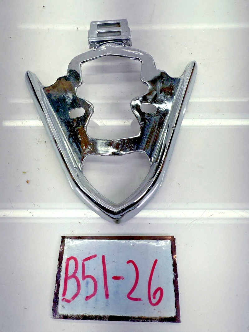 1952- 1954 Ford V8 Trunk Trim Ornament Base Chrome 52 53 54 B51-26