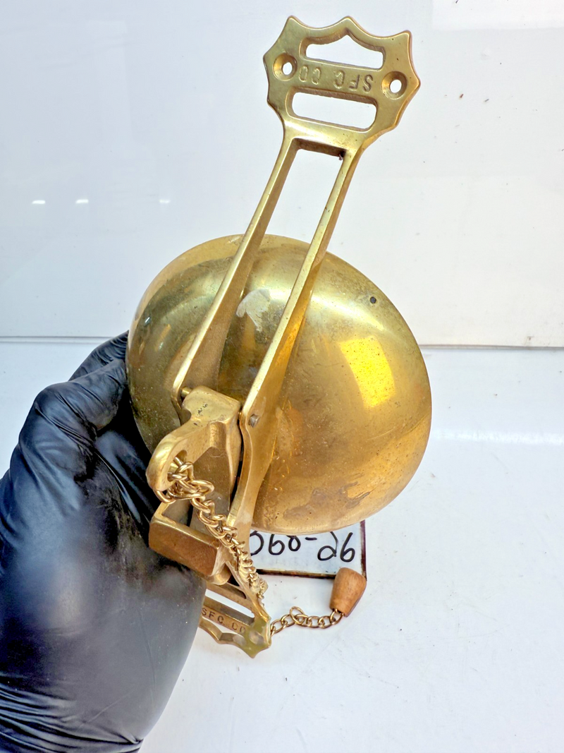 Vintage San Francisco Cable Car SFC Co Solid Brass Trolley Bell Door Knocker B68