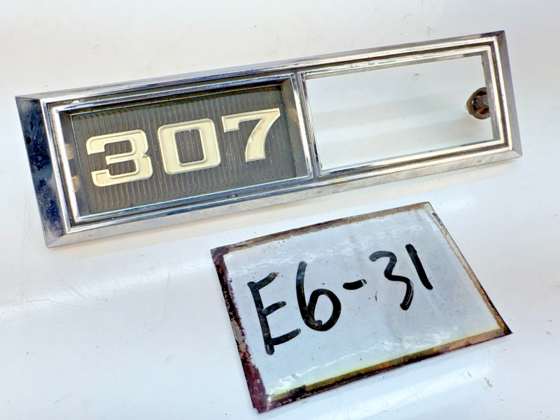 1968 1969 Chevy Impala 307 Emblem Chevrolet Fog Light Frame 3920873 E6-31