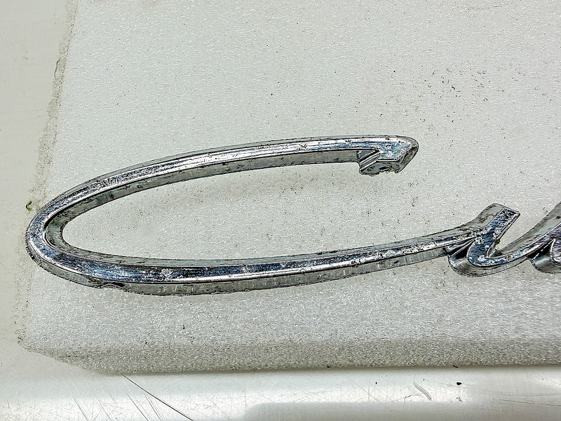 OEM 1964 FORD CUSTOM FENDER SCRIPT EMBLEM C4AB-62291A37-D E10-21