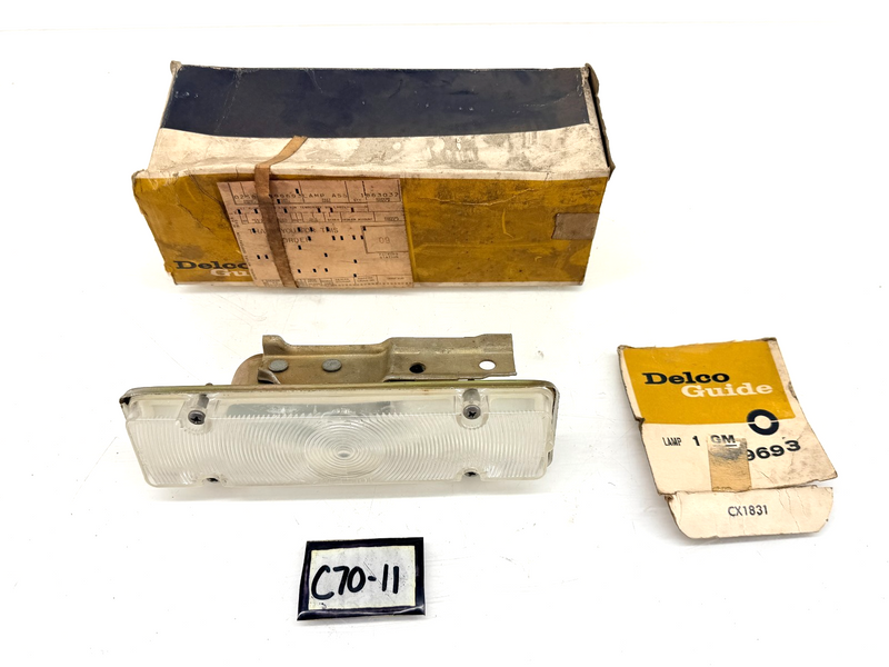 NOS 1961 Chevy Impala LH Front Parking Lamp Housing GM 899693 Guide F1-61 C70-11