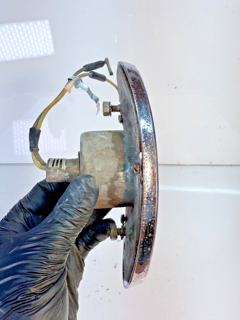 OEM FORD 8A-13448-A1 1949 1950 PAIR TAIL LIGHT ASSEMBLY CHROME BEZEL B55-23