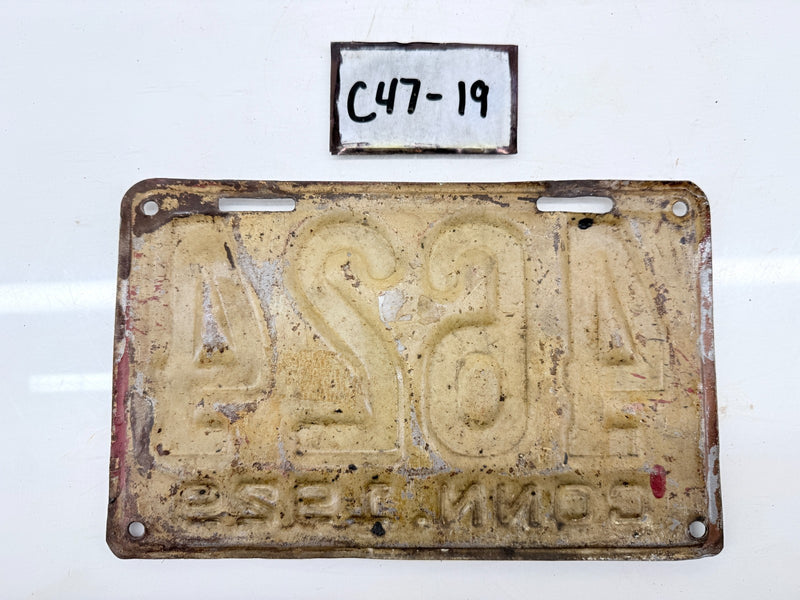 Original Paint 1929 CT 4624 Connecticut License Plate Garage Metal Sign C47-19