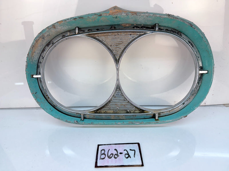 Vintage OEM 1958 Edsel Ranger Headlight Bezels 13061 head light Trim Ring B62-27