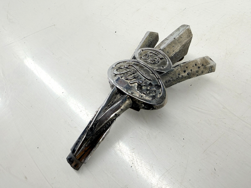OEM 1937 Ford Trucks V8 "FORD 85" Hood Grill Ornament Chrome 4558 C67-48