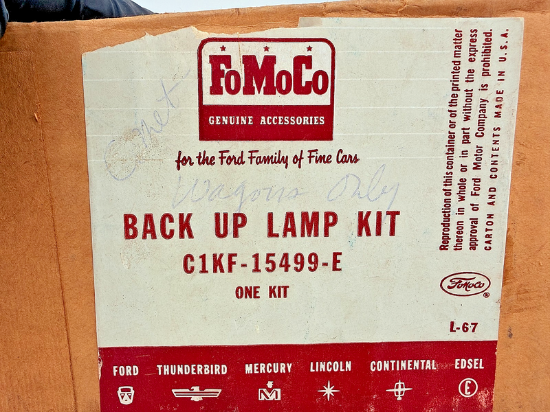 NOS 1960 1961 MERCURY COMET WAGON PAIR BACK UP LIGHT KIT C1KF-15499-E C60-5