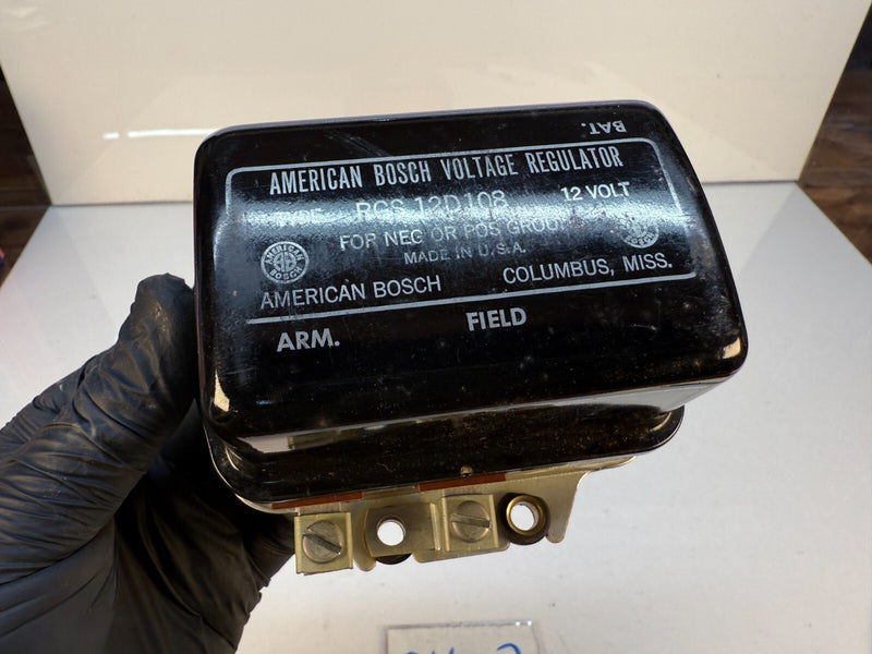 NOS American Bosch RGS12A108 12Volt Voltage Regulator Negative Ground C16-3