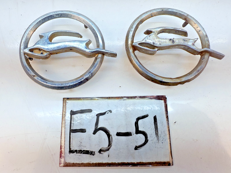 1962 1963 1964 Chevy Impala PAIR Chrome Emblems 4877314 E5-51