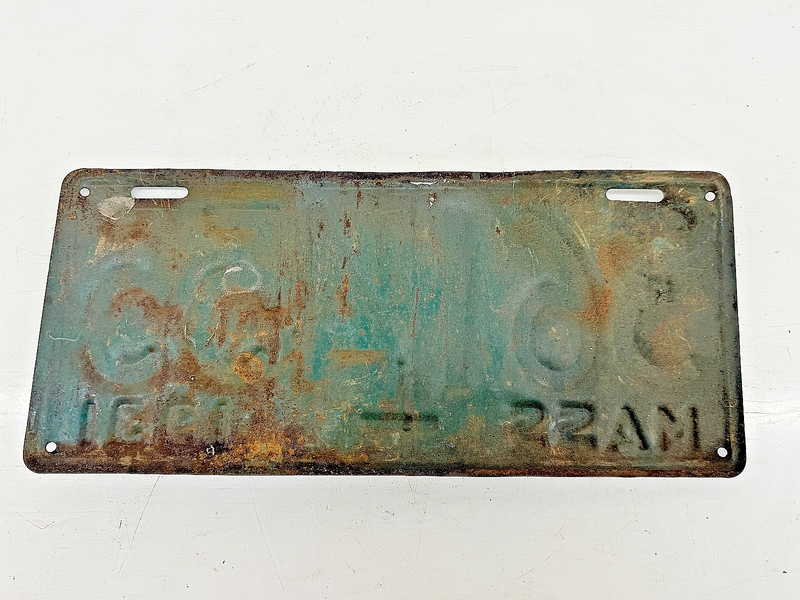 Vintage 1931 361455 Massachusetts License Plate Sign MA 361.455 C76-21