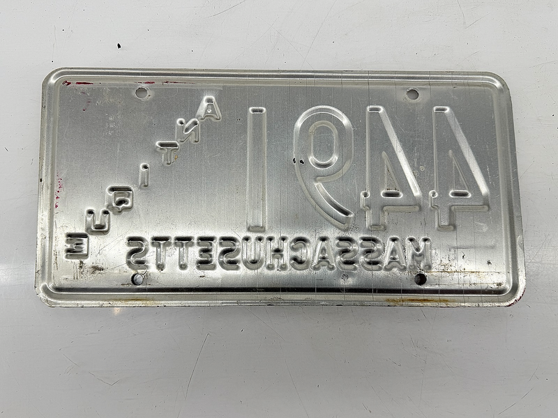 Orig. Paint 1980 ANTIQUE 4491 Massachusetts License Plate Sign MA 4491 C76-93