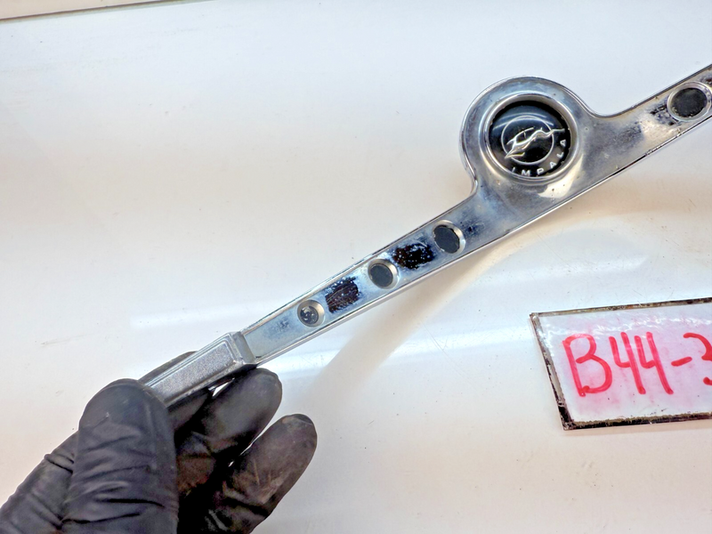 OEM 1962 Chevy Impala Steering Wheel Center Horn Ring Button Chrome 20213 B44-34