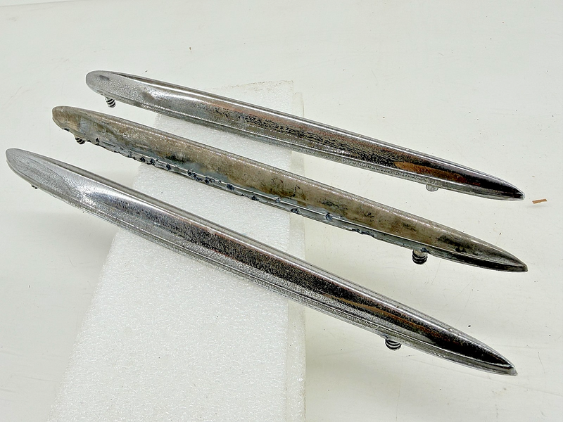 (3) OEM 1963 Mercury Comet Rear Fender Spears Trim 221 260 Convertible C66-31