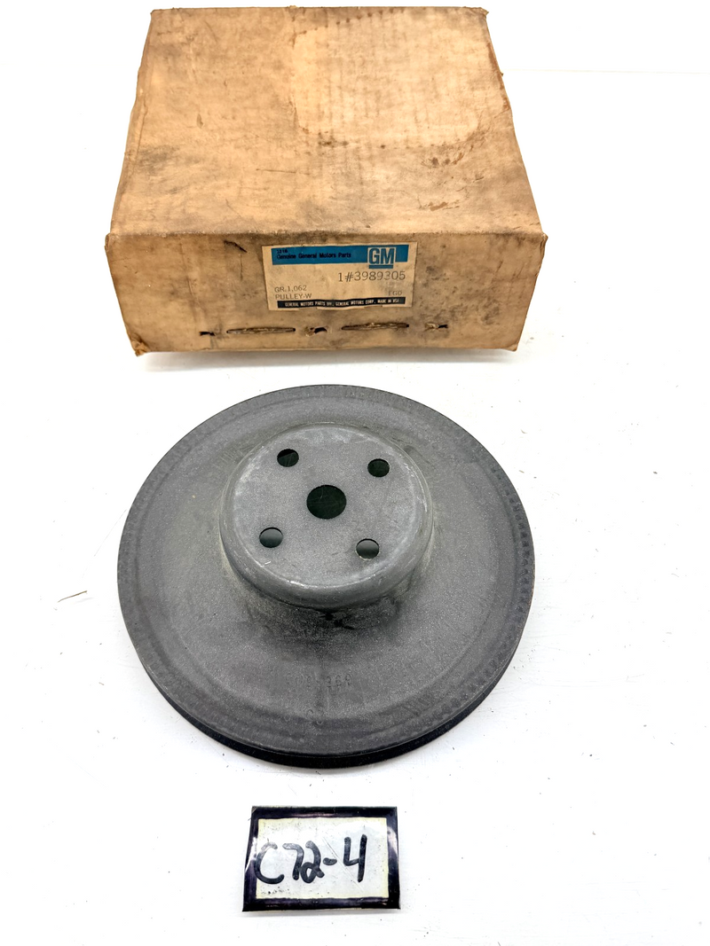 NOS 1969 - 1972 Corvette Camaro Nova Chevelle SS Water Pump Pulley 3989305 C72-4