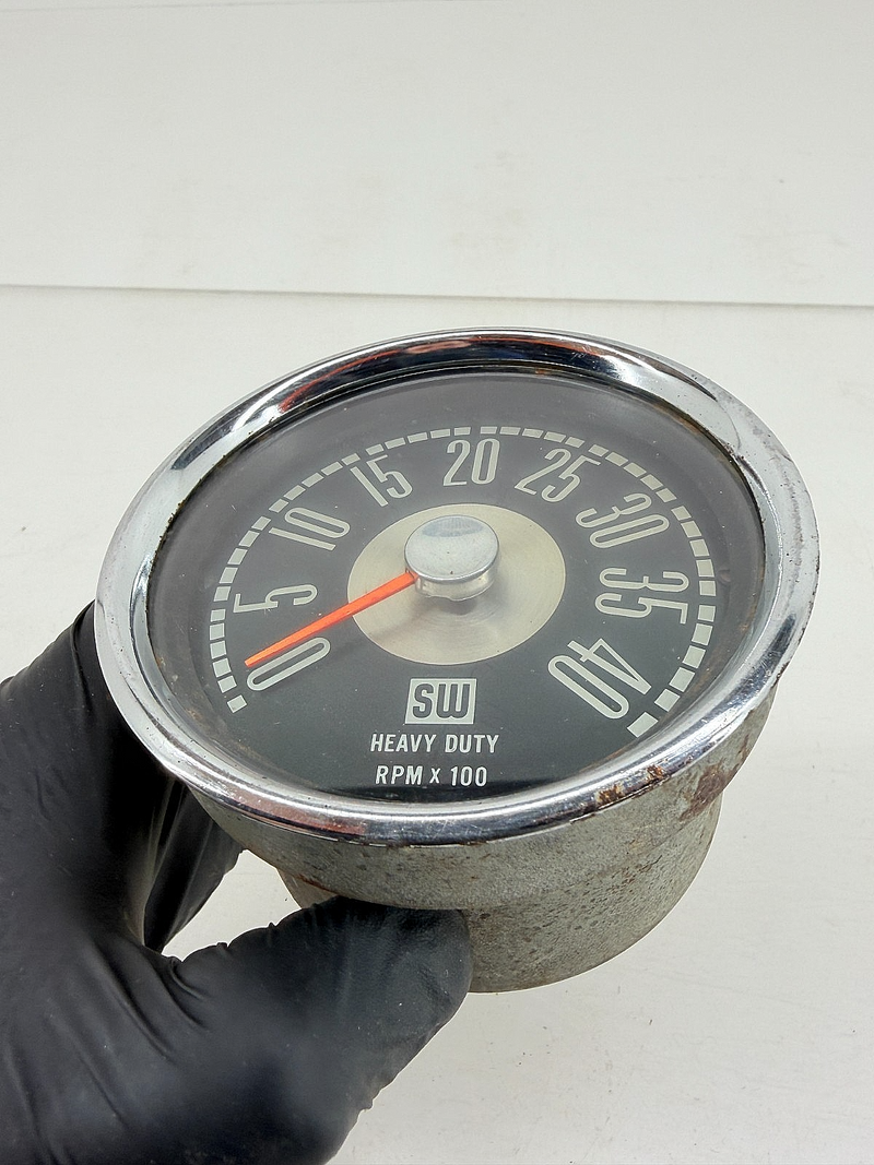 Vintage Stewart Warner Ford Truck / Bronco Tachometer 4K RPM C7TF 17360D C68-42