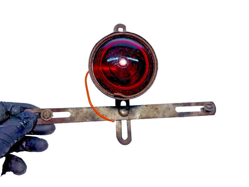 Vintage DUO TAIL Lamp Red Glass License Plate LIGHT HOT RAT ROD B41