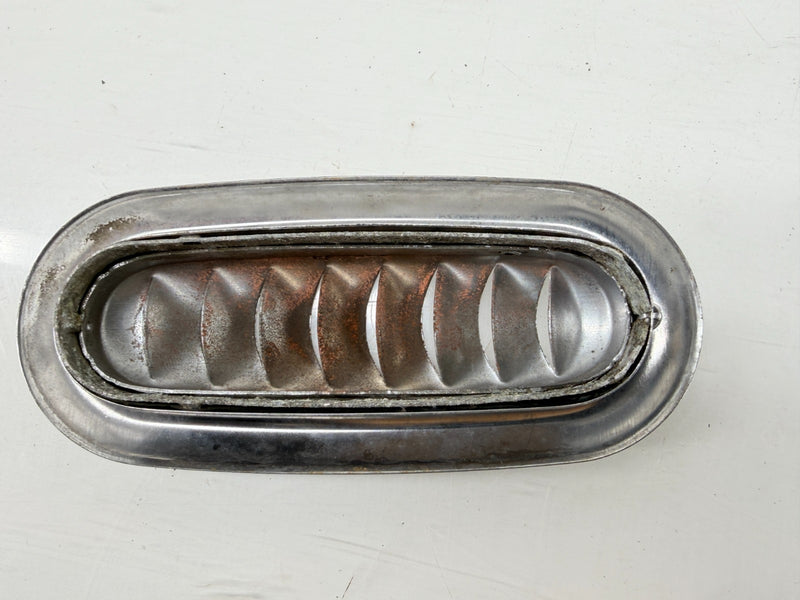 Vintage Chrome Oval AC Air Conditioning Interior Dash Hood Vent Louvers Rat Rod