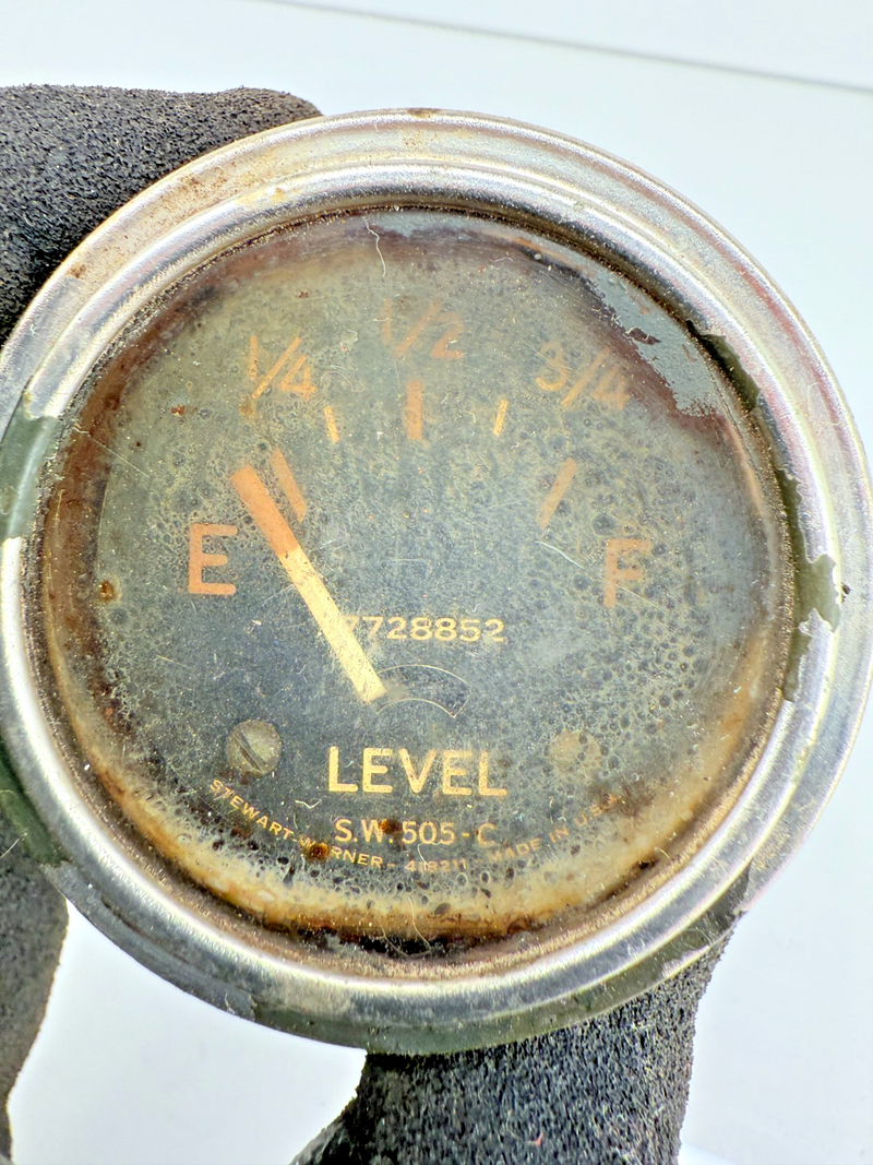 Stewart Warner Fuel Gauge Willys M38A1 Jeep G758 7728852 418211 SW 505-C C36-44