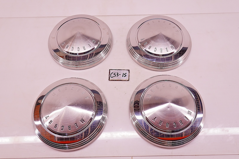 NOS 1960 - 1966 MERCURY COMET CYCLONE SET DOG DISH HUBCAPS WHEEL COVERS C53-15