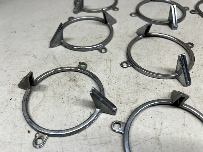 OEM 1962 Impala Ful-Size Tail Lamp Back Up Lens Chrome Bezel PAIR 62 B21