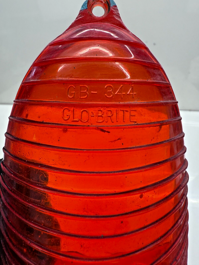 Vintage 1955 Chevy Glo-Brite GB-344 Red Stop Tail Light Lens 5945878 55 C22-29