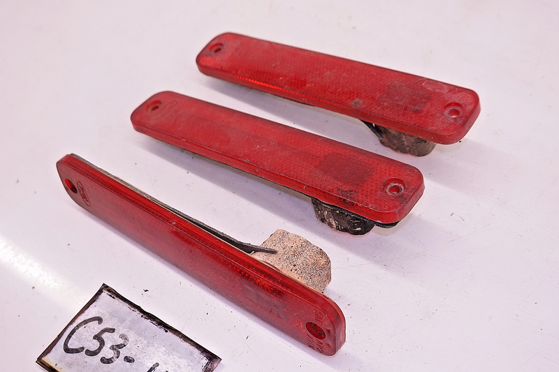 (3) OEM 1973 - 1979 Ford Truck Bronco Red Marker Lights SAE AP2 73TK 1978 C53-12