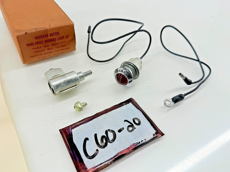RARE NOS 1960 - 1962 AMC Rambler Accessory Brake Warning Light Kit 8990737 C60