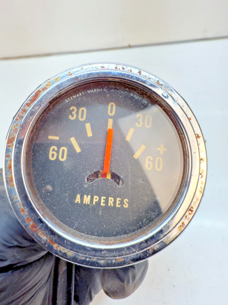 Vintage Original Stewart Warner 60 Amperes Gauge 425043 B45-23