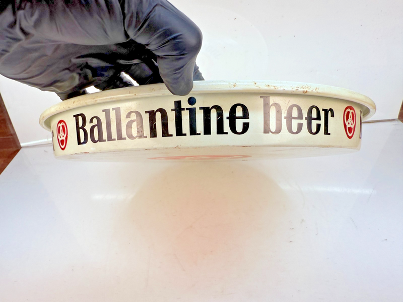 Vintage ORIGINAL Ballantine Beer Metal 13" Serving Tray L-923-B Tray-2