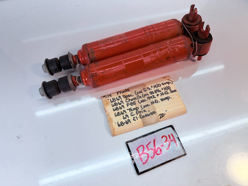 NOS VINTAGE Front Shocks 1968 - 1969 CHEVELLE F-85 PRIX B56-34