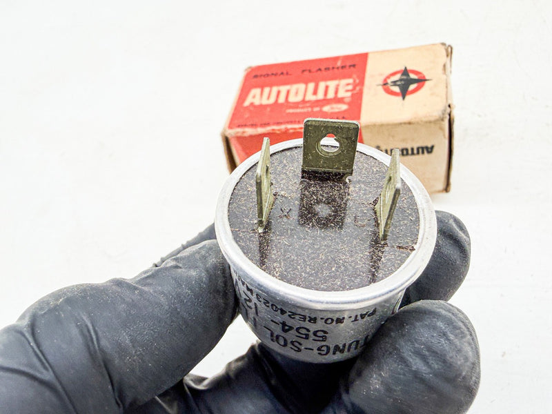 NOS 1960S FORD AUTOLITE SIGNAL FLASHER SF-554 C6AZ-13350-C 12V C79-11