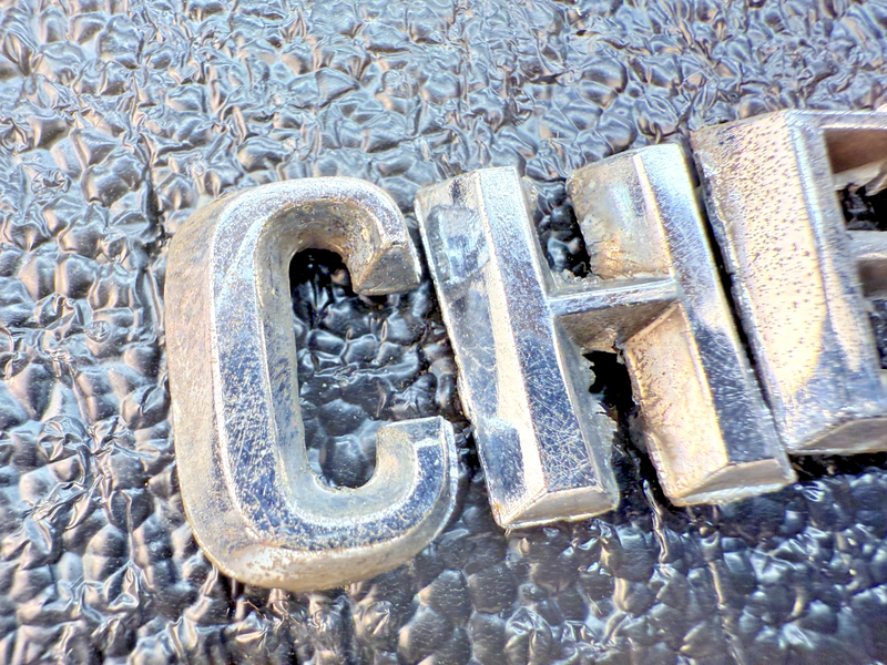OEM 1960 1961 Chevy Impala Bel Air Chrome HOOD LETTERS "CHEVROLET" 60 61 E5-73