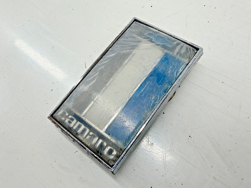 OEM 1975 1976 1977 Chevrolet Camaro Header Panel Trunk Emblem E9-24