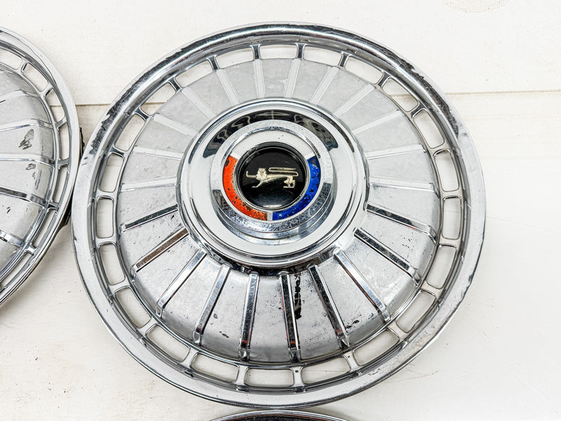 1961 1962 1963 Ford Thunderbird Fairlane Galaxie Sunliner Hubcaps 14" U5B-124