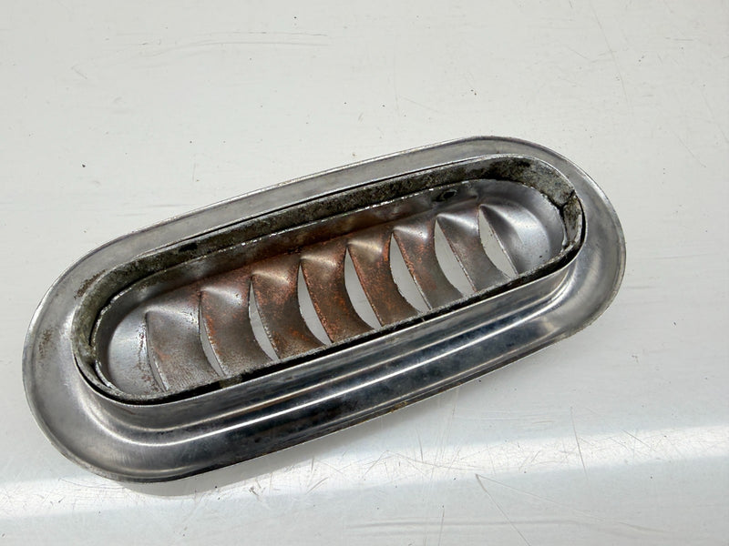Vintage Chrome Oval AC Air Conditioning Interior Dash Hood Vent Louvers Rat Rod