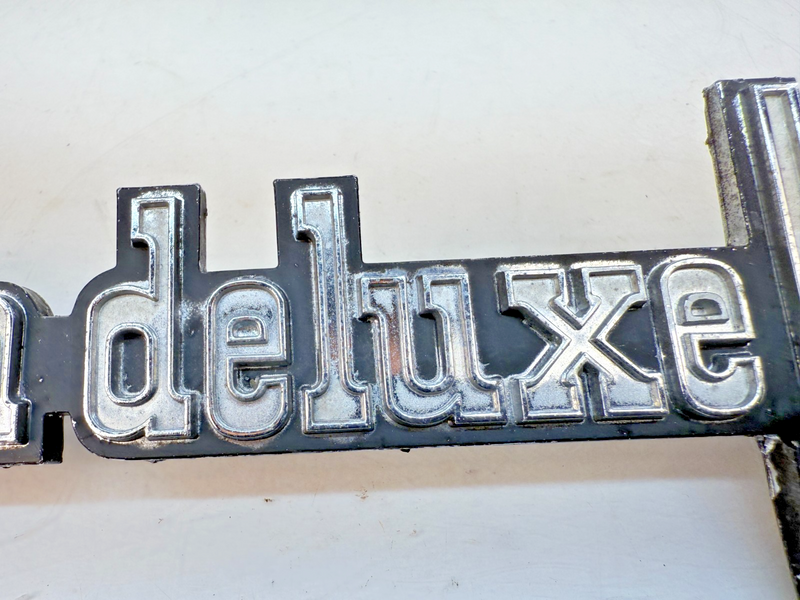 OEM Chevy 1975 - 1979 C10 K10 Custom Deluxe FENDER EMBLEM 6273126 E7-56