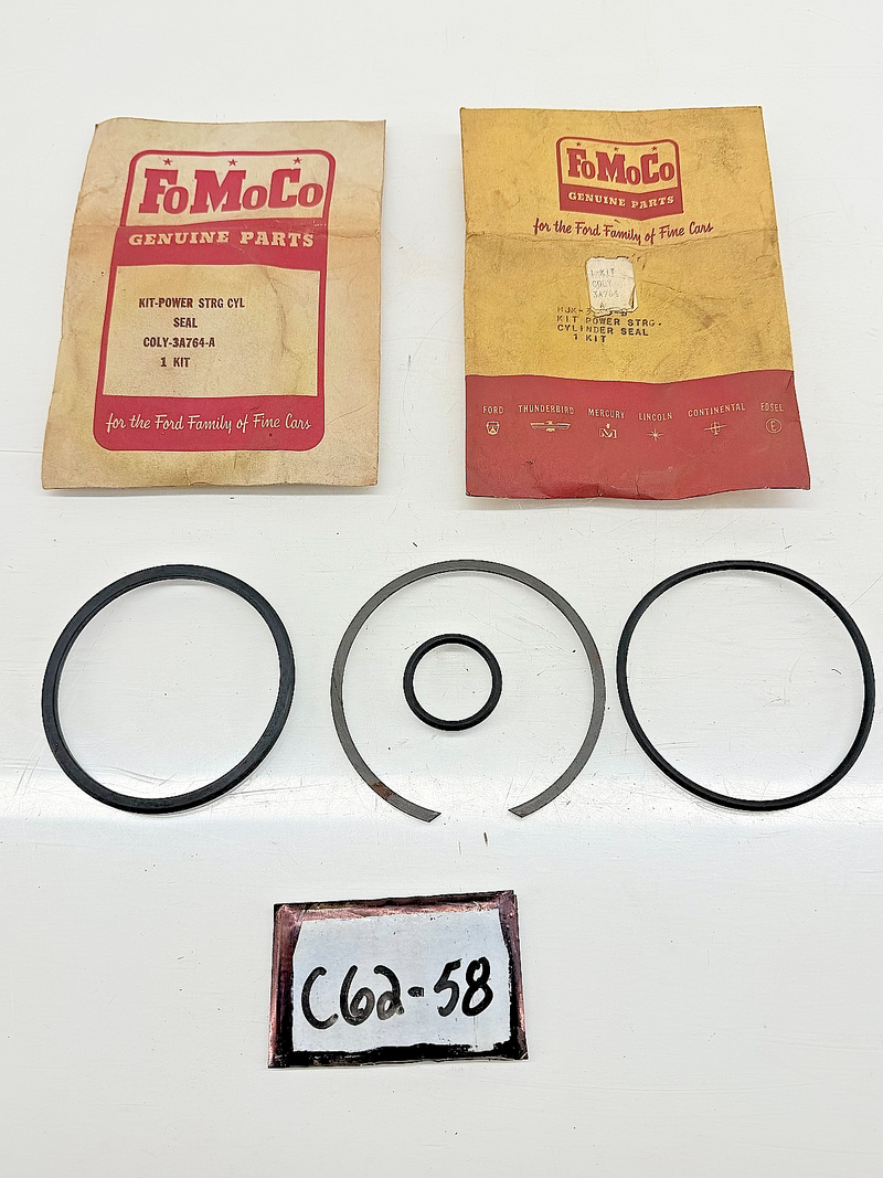 (1) NOS 1960 Lincoln Power Steering Valve Seal kit C0LY-3A650-A C62-58