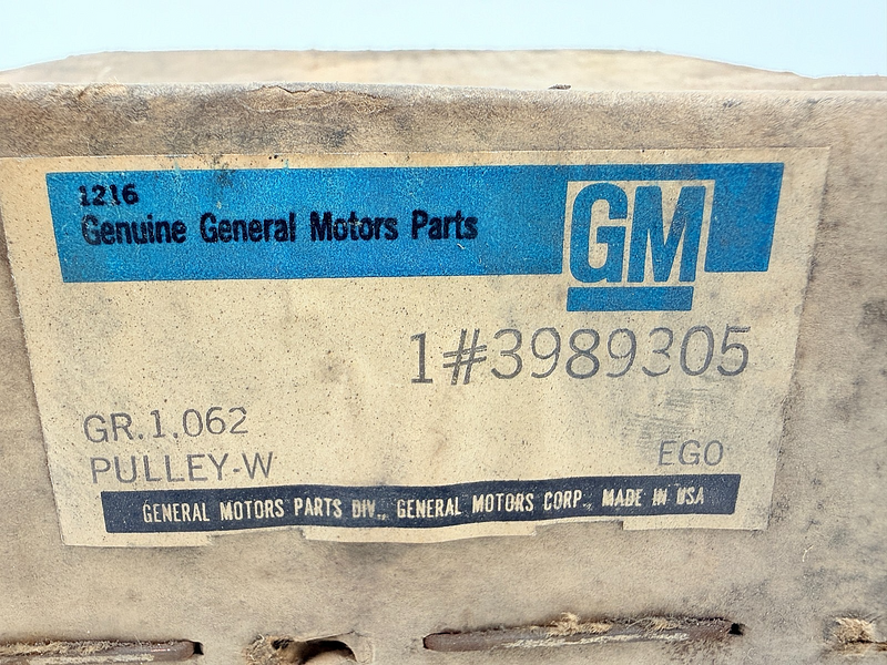 NOS 1969 - 1972 Corvette Camaro Nova Chevelle SS Water Pump Pulley 3989305 C72-4