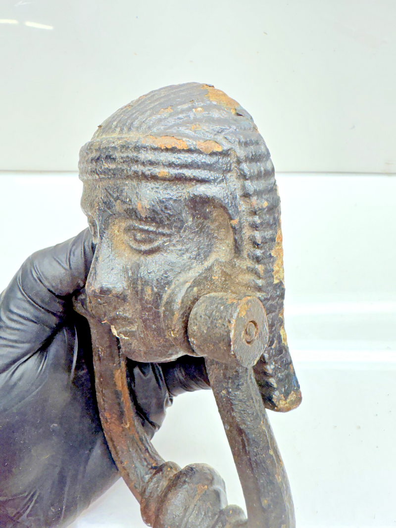 VINTAGE Cast 19TH CENTURY Egyptian Revival Door Knocker Sphinx B68-7