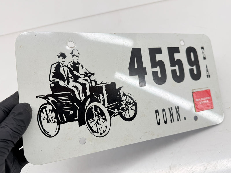 Connecticut Antique Veteran Car License Plate 4559 EA Horseless Carriage C47-65