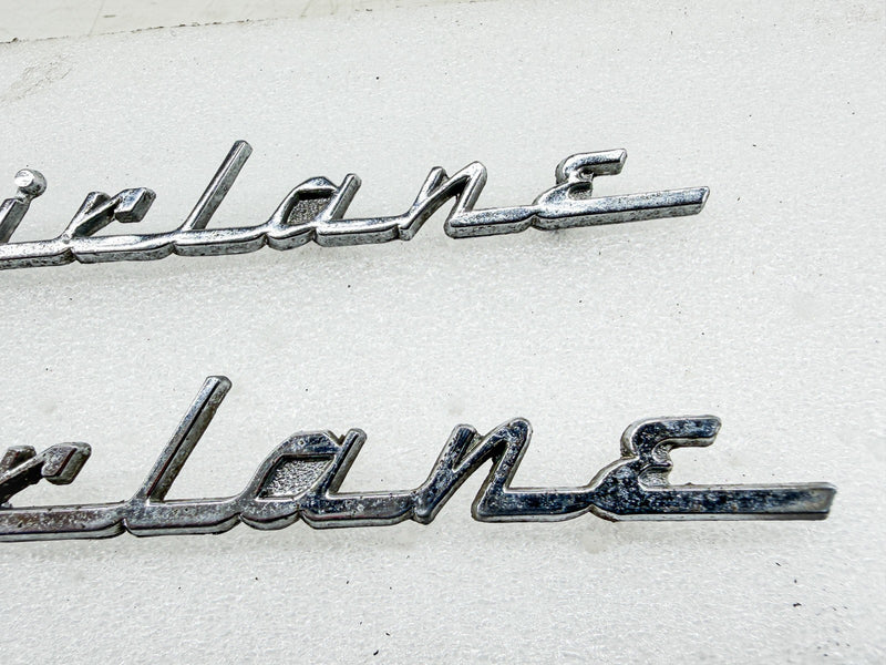 OEM 1956 FORD FAIRLANE HOOD / TRUNK EMBLEM PAIR BN-16604-B BN-7042526-B E10-79
