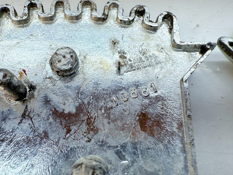 OEM 1960's - 1970's CADILLAC PAIR of Crest Wheelcover Badge Emblem 10661 E5-42