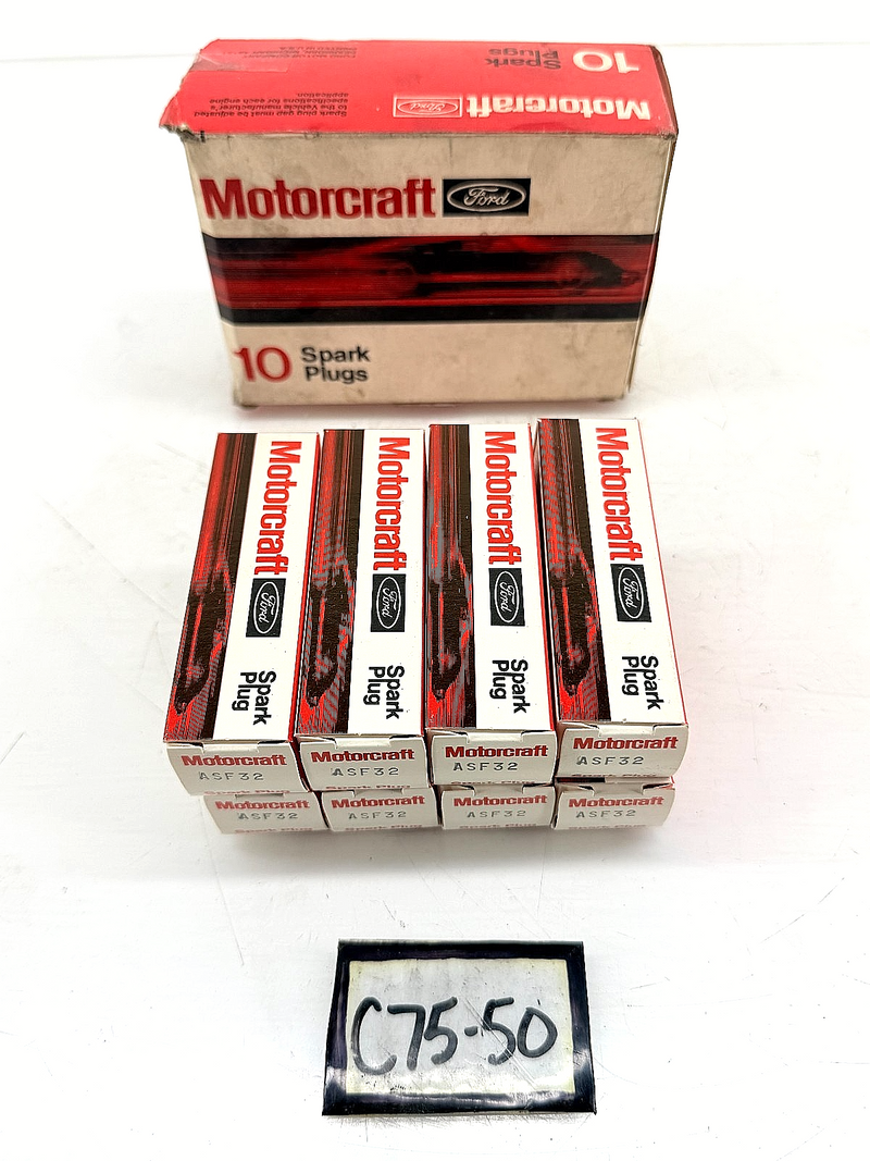 8- NOS 1975 - 1982 Ford Mustang F100 302 351 Motorcraft ASF32 Spark Plugs C75-50