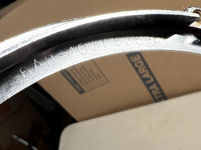 NOS 1955-1957 FORD THUNDERBIRD CHROME PORTHOLE RING BAB-4030535-B 24681 TRIM B7