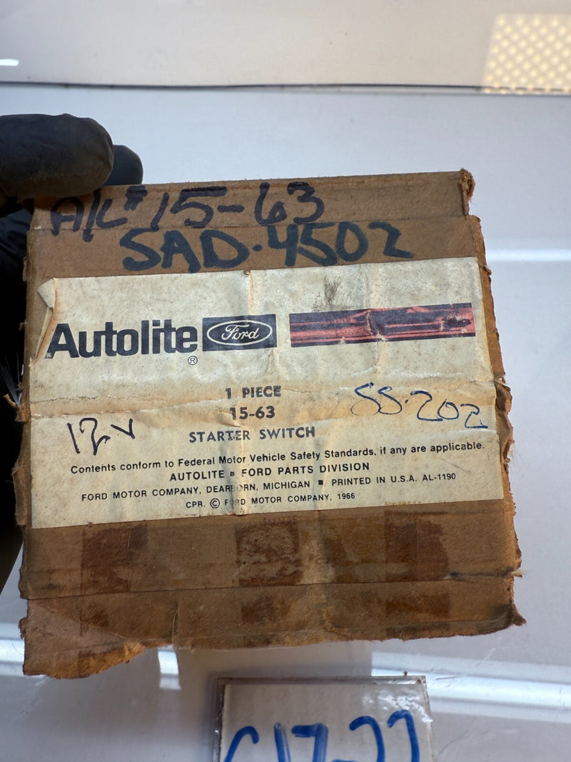 NOS AUTOLITE OEM 15-63 Solenoid 12V (SAD4401) FORD F100 56 57 58 59 60 C17-22