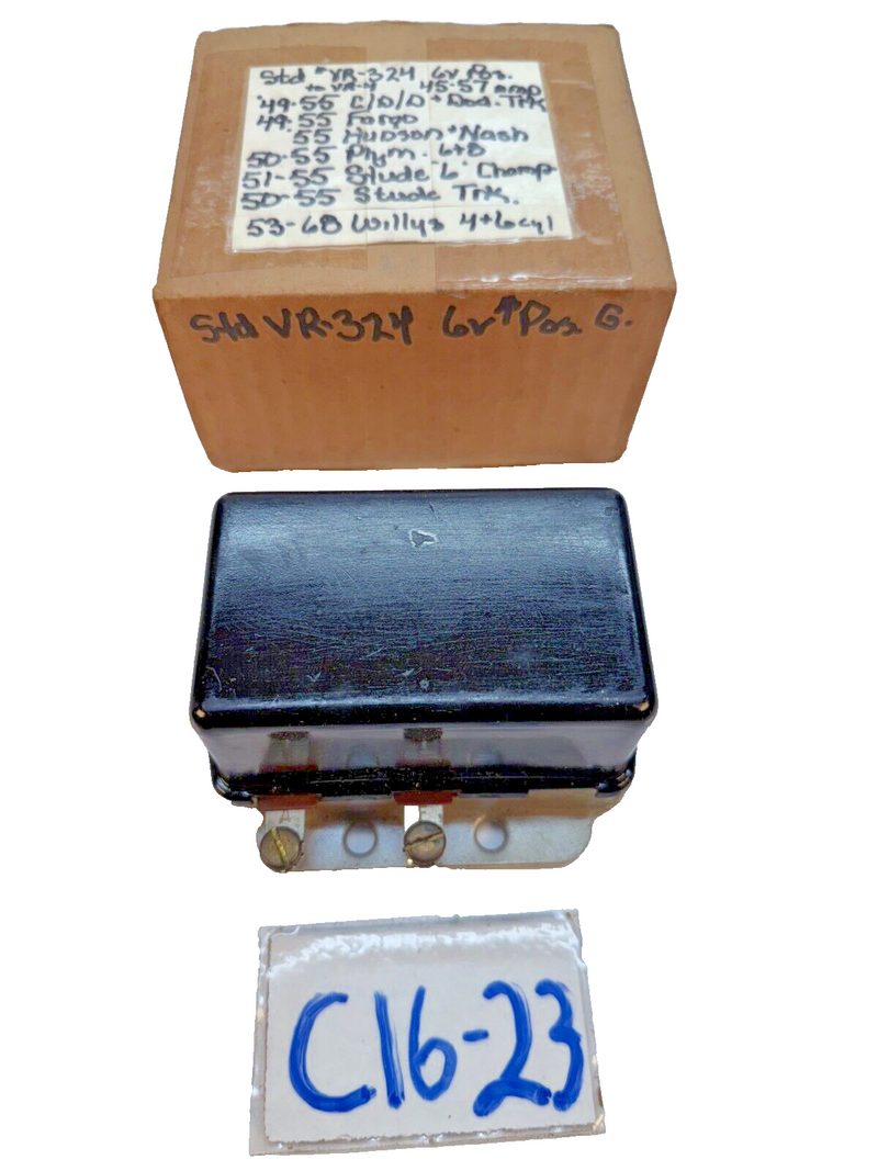 NOS Standard VR-324 Voltage Regulator 6 volt 45-57 AMPS C16-23