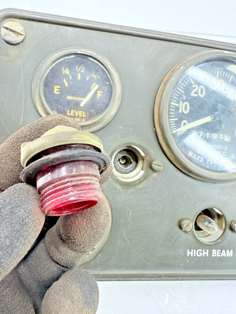 Original Jeep Willys Kaiser M38 Instrument Panel Gauge Speedometer Cluster C37-9